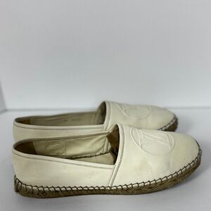 Louis Vuitton Cream Espadrilles in poor condition Size 38